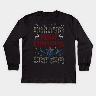 MERRY CHRISTMAS - demogorgon Kids Long Sleeve T-Shirt